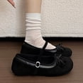 thumbnail image 7 of oqasdz Womens Casual Shoes Two Tone Bow Knot Slip On Buckle Snap Ballet Shoes Fashion Comfortable Everyday Loafers for Daily Wear Summer Outdoor, 7 of 7