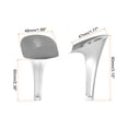 thumbnail image 2 of Uxcell 1pair Heel Repair Replacement 1.89"x3.15" High Stiletto Heel DIY for Women Shoe, Silver Tone, 2 of 5