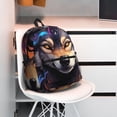 thumbnail image 2 of Horeoi Colorful Wolf Head Print Casual Backpack for School Work Travel Hiking with Laptop Compartment and Side Pockets Lightweight Design, 2 of 6