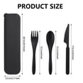 thumbnail image 6 of Bestdin 32 Piece Wheat Straw Dinnerware Sets for 4, Heavy Duty Thickened Black Dinnerware Sets, Unbreakable Plates and Bowls Set, Reusable Flatware (Fork/Knife/Spoon), Dishwasher Microwave Safe, 6 of 6