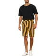 thumbnail image 2 of INSPIRE CHIC Men's Shorts Striped Flat Front Summer Chino Shorts 38 Yellow Black, 2 of 5