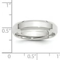 thumbnail image 4 of 14K White Gold 5mm Bevel Edge Comfort Fit Band Ring Size 9.5, 4 of 7