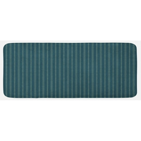 

Teal and Yellow Kitchen Mat Pattern with Vertical Abstract Ornaments Rhombus Forms and Lines Plush Decorative Kitchen Mat with Non Slip Backing 47 X 19 Dark Teal Pale Yellow by Ambesonne