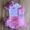 thumbnail image 2 of 3Pcs Newborn Baby Girl Princess Romper Bodysuit Jumpsuit Tutu Dress Headband Clothes Outfit Set, 2 of 4