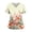 Beige, variant on Plus Size Scrub Tops for Women Floral Print V Neck Side Slit Casual Shirts Short Sleeve Summer Nurse Uniform Shirt with Pockets Green 2XL