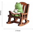 thumbnail image 2 of Cute frog rocking chair desktop decoration, relaxing office decoration friends gift, 2 of 6