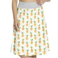 thumbnail image 1 of Women's Pineapple Watercolor Healthy Snack A-line Printed Skirt Casual Wear, 2XL, Marigold Fern Green, by Ambesonne, 1 of 1