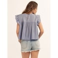 thumbnail image 5 of Jessica Simpson Women's Chandler Flutter Sleeve Top, Sizes XS-XL, 5 of 6