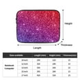 thumbnail image 3 of Red Purple Gradient Glitter Portable Laptop Sleeve Compatible with MacBook Air Notebook Computer Case for Men Women College School Students, 3 of 7