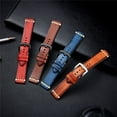thumbnail image 4 of Vegetable Tanned Leather Watchbands Retro 24mm Red(black), 4 of 6