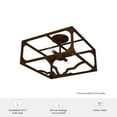 thumbnail image 7 of Hunter - Highland Hill 4-light Textured Rust, Large Flush Mount Light, Dimmable, Formal Style, Square Shaped, for Bedrooms, Dining, Living Rooms - 19984, 7 of 7
