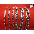 thumbnail image 2 of SILVER STAINLESS STEEL FIGARO ROPE 16"-84" MEN/WOMEN 3/4/5/7/9/10/12MM NECKLACE, 2 of 3