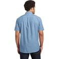 thumbnail image 2 of District Made Mens Short Sleeve Washed Woven Shirt-XS (Light Blue), 2 of 6
