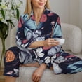 thumbnail image 6 of Naloa Flowers ad Butterflies Pajamas for Women Set, Womens Pajama Sets, Lounge Sets for Women, 2pjs for Women-XX-Large, 6 of 7