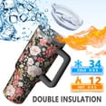 thumbnail image 5 of OBREWU Pioneer Flower Tumbler with Handle and Lid,Pioneer Flower 40oz Double Wall Vacuum Insulated Tumbler,Cups Gift for Women and Men, 5 of 7