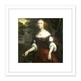 thumbnail image 1 of Verelst Portrait Woman 8X8 Inch Square Wooden Framed Wall Art Print Picture with Mount, 1 of 4
