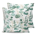 thumbnail image 7 of Outdoor Throw Pillow Cover Summer Green Dollar Eucalyptus Leaf Waterproof Cushion Covers 2 Pack Watercolor Foliage Gold Lines Pillow Cases Home Decoration for Patio Garden Couch Sofa, 7 of 7