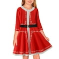 2024 Kids Dress Girls Elbow Sleeve Christmas Prints Dress for Baby Girl