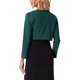 thumbnail image 3 of INSPIRAR CHIC Top de Mujer Elegante Cárdigan Corto de Manga Larga con Panel de Encaje Floral Suéter Top S Verde Oscuro, 3 of 5
