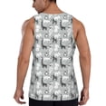 thumbnail image 3 of Fotbe African Animals Pattern Men's Quick Dry Workout Tank Top Gym Muscle Tee Fitness Bodybuilding Sleeveless T Shirt Breathable Workout Shirt-Large, 3 of 9