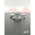 thumbnail image 4 of 7MM, 1.25 Carat Princess Cut Cathedral Solitaire Engagement Wedding Ring, 6A Quality Cubic Zirconia, 4 of 5