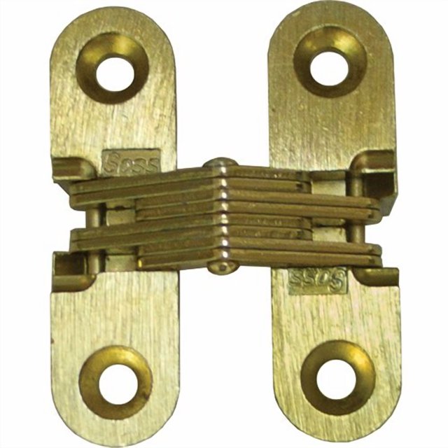 SOSS Invisible Hinge 1 11/16" Light Duty (Pair) Satin Brass 180 Degrees