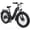 Black, variant on 26*4" Fat Tire Electric Bike,1500W Peak Motor,48V 13Ah Removable Battery,50+ Mile Range,Front Suspension,White
