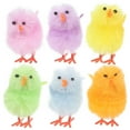 thumbnail image 1 of 6pcs Easter Chicks Easter Decorations Mini Fluffy Chicks Plush Easter Chick Easter Party Favor, 1 of 9