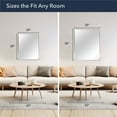 thumbnail image 6 of Head West Brushed Silver Nickel Float Framed Accent Wall Vanity Mirror, 22" x 34", 6 of 9