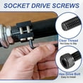 thumbnail image 3 of Uxcell Hex Socket Head Cap Screws Bolts, Carbon Steel Socket Drive Screws, Black Oxide Full Threads M5 x 12 mm 100, 3 of 7