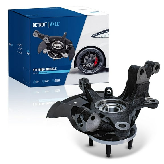 Detroit Axle - Front Left Steering Knuckle & Wheel Hub Bearing Replacement for 2007 2008 2009 2010 Ford Edge