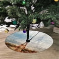 thumbnail image 2 of FMSHPON Paris Dream Xmas Christmas Tree Skirt Stand Mat for Holiday Party Decoration Indoor Outdoor 48 inches, 2 of 3