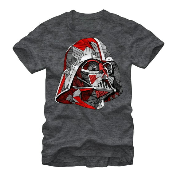 Men's Star Wars Multi-Faceted Darth Vader Helmet Graphic Tee Charcoal Heather X Large