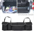 thumbnail image 2 of Car Rear Seat Storage Hanging Bag Backseat Trunk Organizer Hanging Organizer Foldable Cargo Storage Bag Adjustable Strap Durable Fit for Most Vehicles, 2 of 10