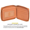 thumbnail image 2 of Mens All around zipper wallet with a flap by Leatherboss, 2 of 6