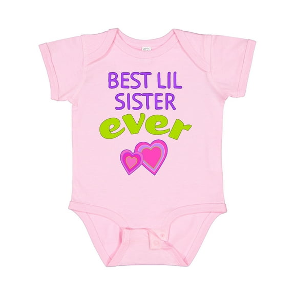Inktastic Best Lil Sister Ever Girls Baby Bodysuit