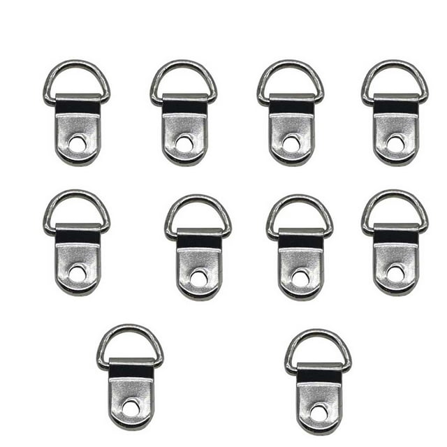 Eigraketly Gancho de 100 Uds., ganchos de orificio de Metal, herrajes simples y modernos, colgadores de suministro de un solo anillo, punto de Herramientas y ferretería Plata763 Semicírculo