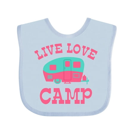 

Inktastic Live Love Camp RV Girls Baby Bib