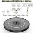 thumbnail image 4 of 3.5W/2.8W Outdoor Solar Fountain Circular Split Design Fountain Multiple DIY Nozzles Kit Solar Bird Bath Fountain Pump 3.5W, 4 of 6