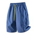 thumbnail image 5 of Besolor Workout Shorts for Men Wide Leg Drawstring Elastic Waist Quick Dry Breathable Athletic Hiking Shorts with Pockets(XX-Large,Blue), 5 of 5