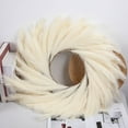 thumbnail image 4 of CNKOO Artificial Wreath Realistic Looking Vivid Color Eco-friendly Fine Texture Non-Fading Decorative Cloth Simulation Pampas Grass Wreath Hanging Ornament Home Supplies, 4 of 10
