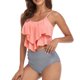 thumbnail image 2 of Traje De Baño Para Mujer, Traje De Baño Con Volantes Para Mujer, Estampado Cómodo Y Transpirable De Moda Para Nadar ANGGREK  Otros, 2 of 5