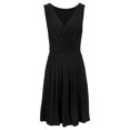 thumbnail image 4 of LASCANA Women's Pleated V-Neck Dress Ruching, 4 of 5