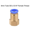 thumbnail image 3 of Unique Bargains 1/4' G Female Straight Thread 5/16' Tube OD Push In Joint Pneumatic Connector Fitting Quick Fittings 4pcs, 3 of 4