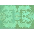 thumbnail image 1 of Ahgly Company Indoor Rectangle Oriental Turquoise Blue Modern Area Rugs, 5' x 7', 1 of 4
