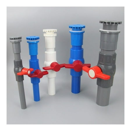 

3pcs PVC Tank Drainage and Ball Valve and Pipe Fitting Connector For Aquarium Fish Tank Garden water Tank with Drainage UPVC Pipe Adapter -------- Leak Free Connections