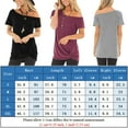 thumbnail image 2 of TEMOFON Cold Shoulder Tops for Women Summer Short Sleeve T-Shirt Casual Cute Twist Knot Blouse Black Tees, 2 of 6