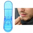 thumbnail image 4 of Pill Splitter, Compact Portable Storage Box Professional Pill Cutter  For Home Travel For Elderly For Outdoor Activities For Patient Transparent Color,Blue Transparent, 4 of 8