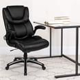 thumbnail image 2 of High-Back Black Leather Executive Swivel Office Chair, 2 of 13