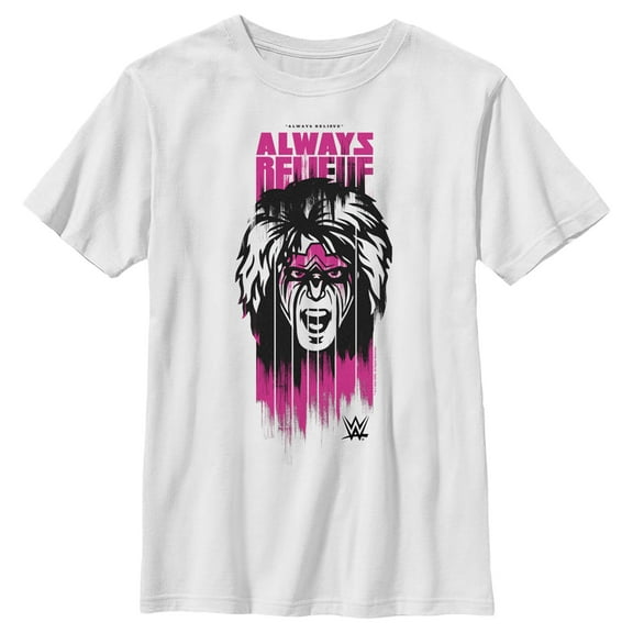 Boy's WWE Ultimate Warrior Always Believe  Graphic Tee White X Small